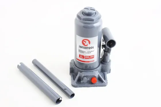 Домкрат гідравлічний 5 т 200-385м пласт. уп. Intertool з передохр. Вінниця