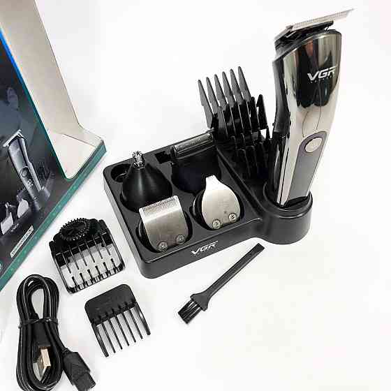 Акумуляторна машинка для стрижки волосся з насадками, Універсальні машинки для стрижки волосся AL-27 Львів