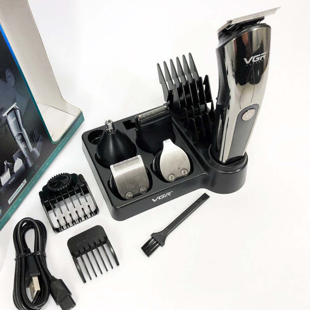 Акумуляторна машинка для стрижки волосся з насадками, Універсальні машинки для стрижки волосся AL-27 Львів - фото 6