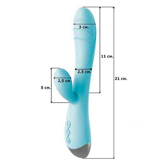 Вибратор кролик для клитора и точки G USB - Голубой – Вибраторы Винница