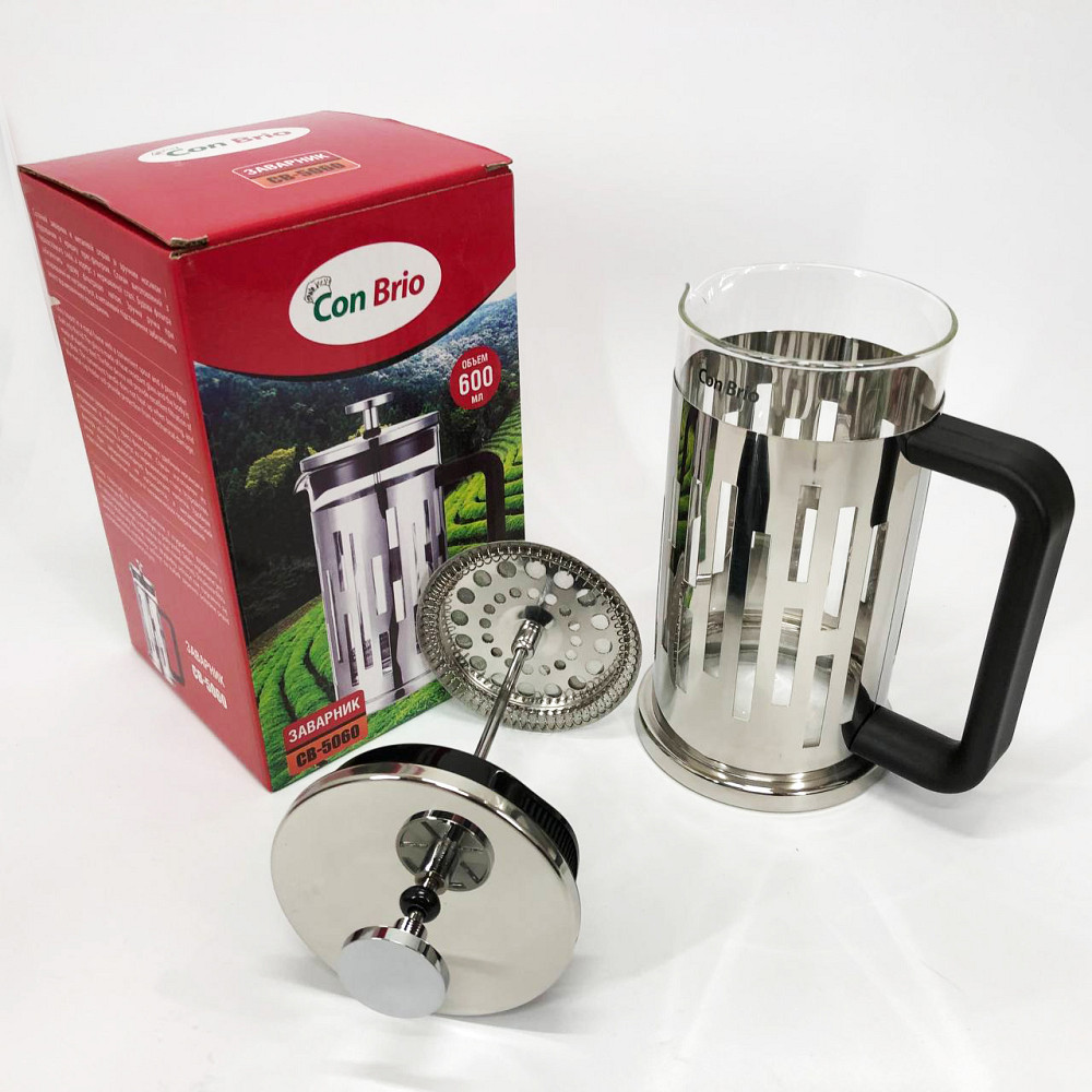 Зручний френч-прес для дому Brio CB-5060 600 мл Френч-прес для з легким доглядом VB-70 Івано-Франківськ - фото 8