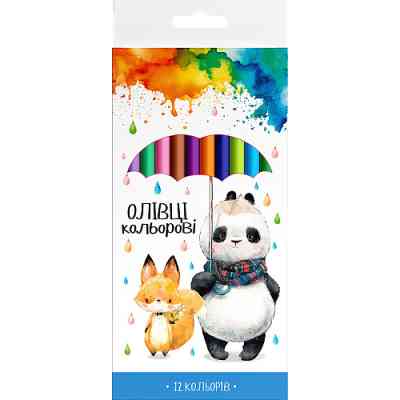 Карандаши цветные Школярик Трехгранные 12 цветов (139SH-12) Винница