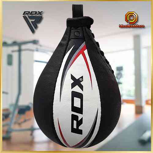 Пневмогруша боксерська RDX White – шкіряна швидкісна груша без кріплення для тренувань Київ