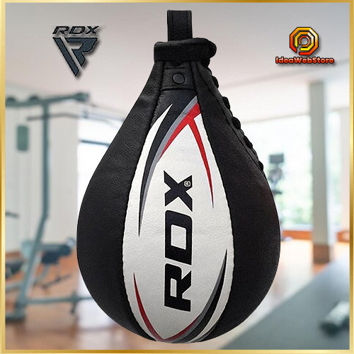 Пневмогруша боксерська RDX White – шкіряна швидкісна груша без кріплення для тренувань Київ - фото 1