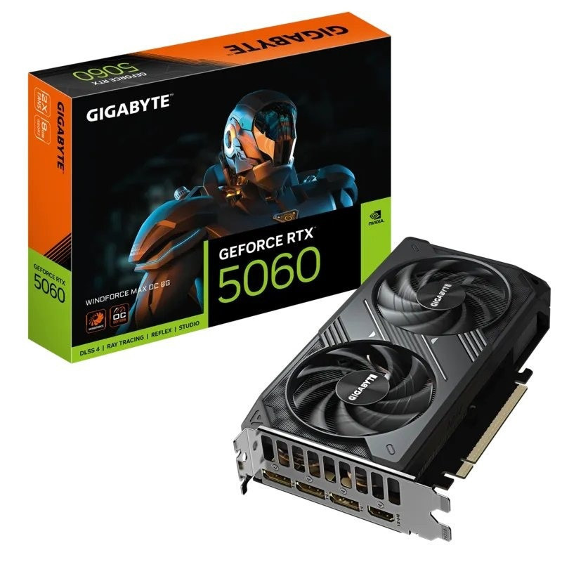Відеокарта GF RTX 5060 8 GB GDDR7 Windforce Max OC Gigabyte (GV-N5060WF2MAX OC-8GD) ( Black ) Харків - фото 1