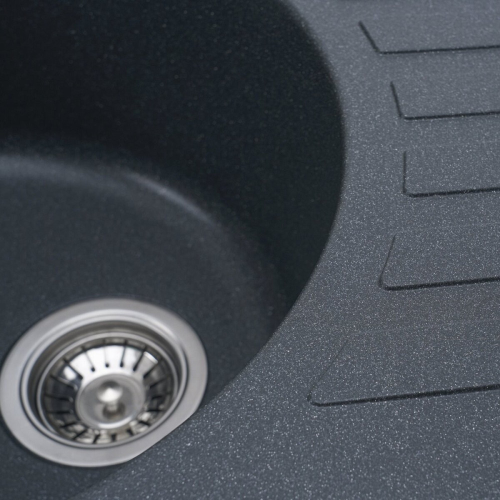 VALESO Гранітна мийка для кухні VALESO SOUL 6250 матова Антрацит Коломия - фото 6