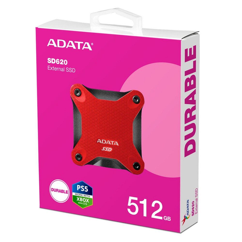 SSD диск портативный внешний накопитель ADATA SD620 512GB USB 3.2 520/460Mb/s Red SD620-512GCRD Одесса - изображение 7