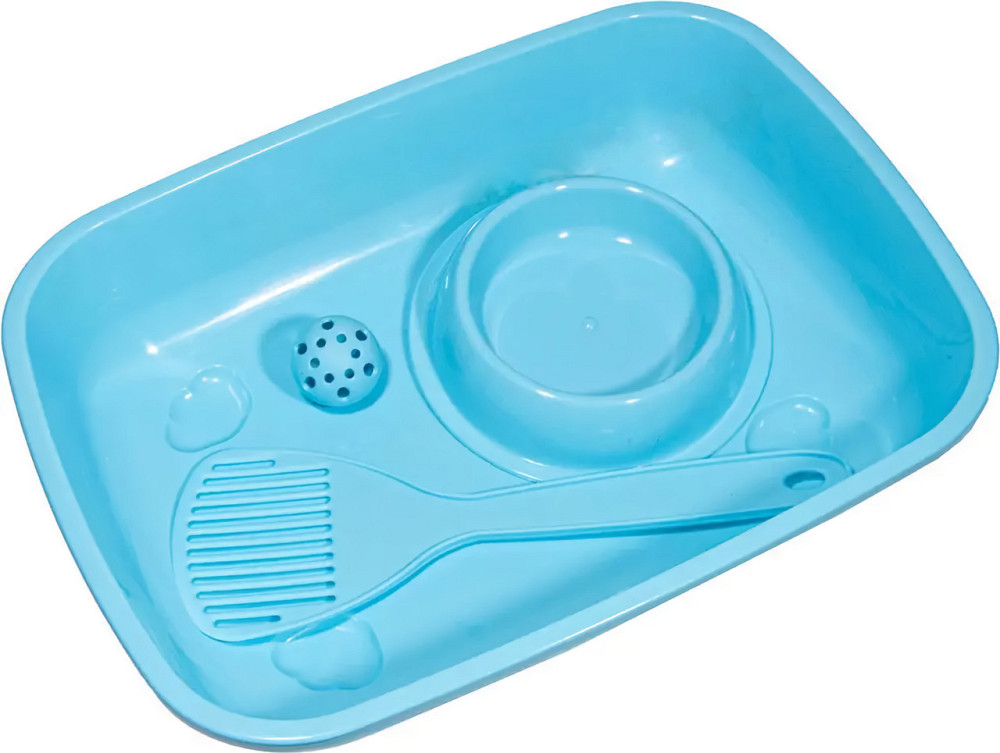 Комплект (мячик, лопатка, лоток, тарелка) Welcome для котят, 37 х 27 х 8.5 см Киев - изображение 3