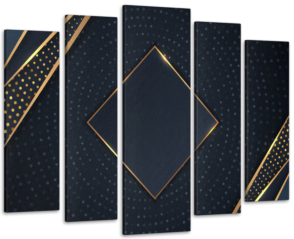 Модульна картина у вітальню / спальню Абстракція Золотий Квадрат Art-430_5 ( 80х118см ) Київ - фото 1