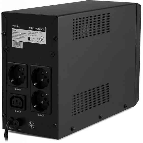 Джерело безперебійного живлення Vinga VPC-1200PRM3 1200ВА / 720 Вт з LED-дисплеєм у металевому корпусі Киев