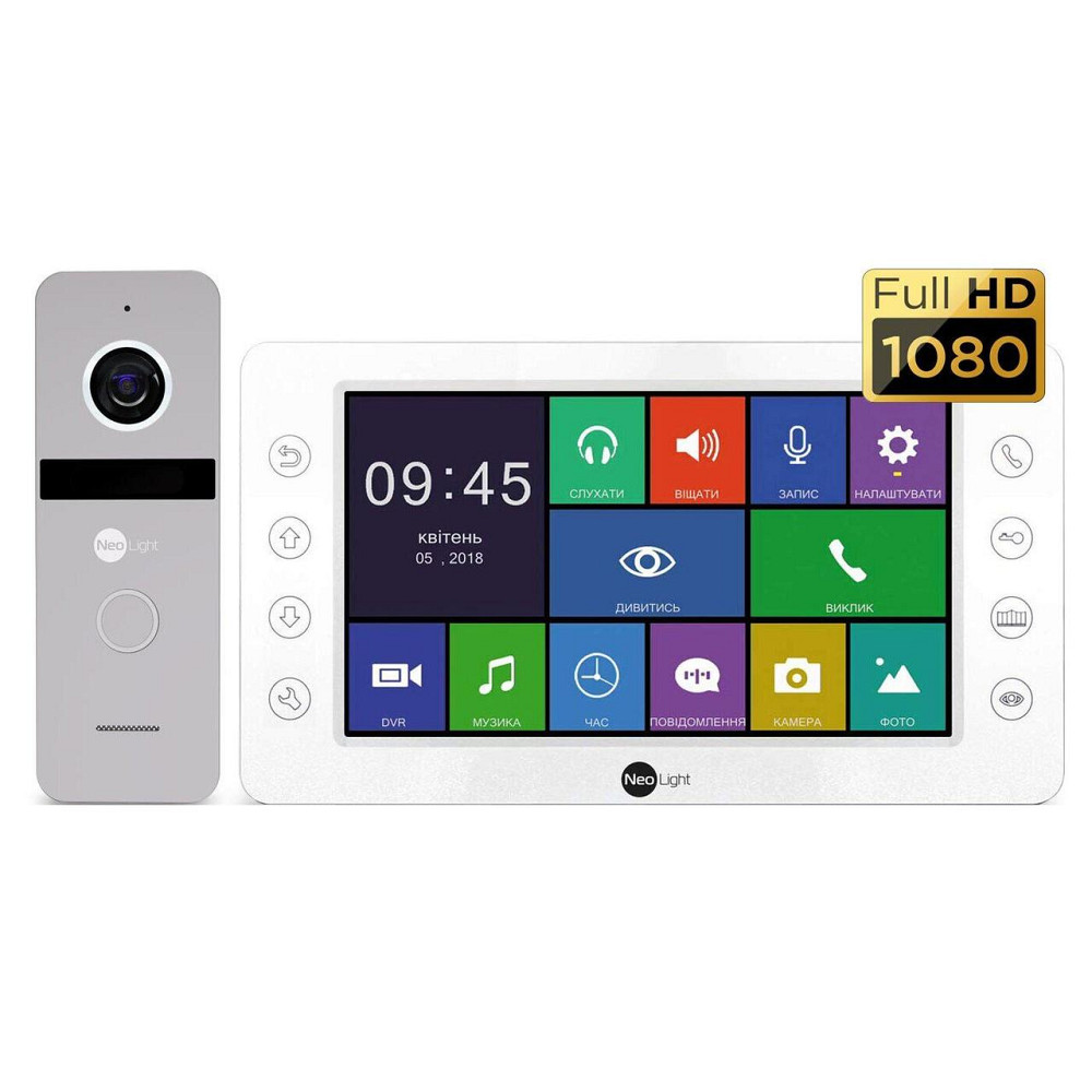 Комплект кольорового відеодомофона NeoLight Kappa+ HD / Solo FHD Київ - фото 1