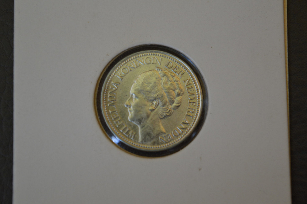 Нідерланди 25 центів 1939 рік ( срібло ) холдер. Стан Полтава - фото 1