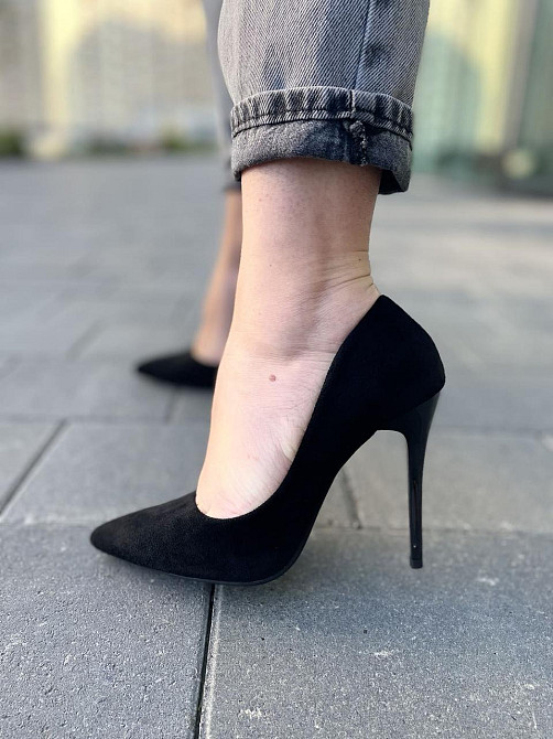Comer Туфлі жіночі COMER чорні еко-замша каблук 11см розміри 36-39 (2867) Коломия - фото 2
