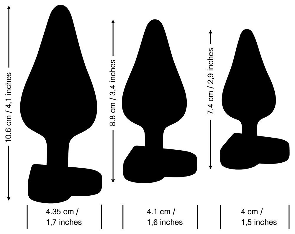 Набор из 3 анальных пробок ROMP Luster разноцветные Sex Aura Киев - изображение 10
