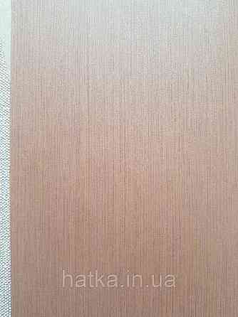 Шпалери вінілові на флізелін Marburg 82197 Giulia однотонні коричневі теракотові з сріблом тонка смужка Київ