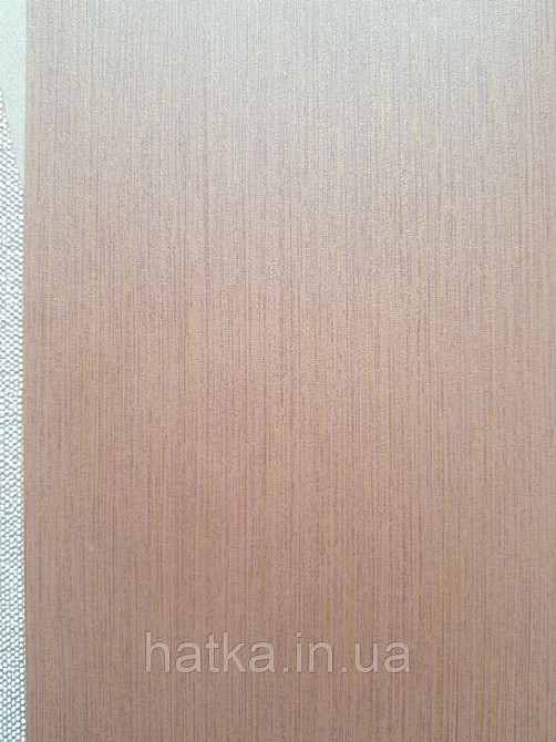 Обои виниловые на флизелине Marburg 82197 Giulia однотонные коричневые терракотовые с серебром тонкая полоска Киев - изображение 1