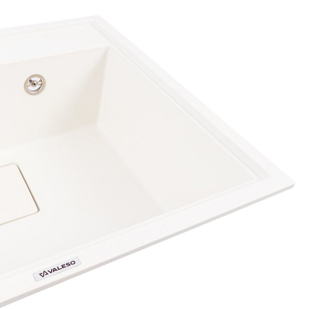 VALESO Гранітна мийка VALESO SHERLIT 6050 матова Білосніжна Киев - изображение 4