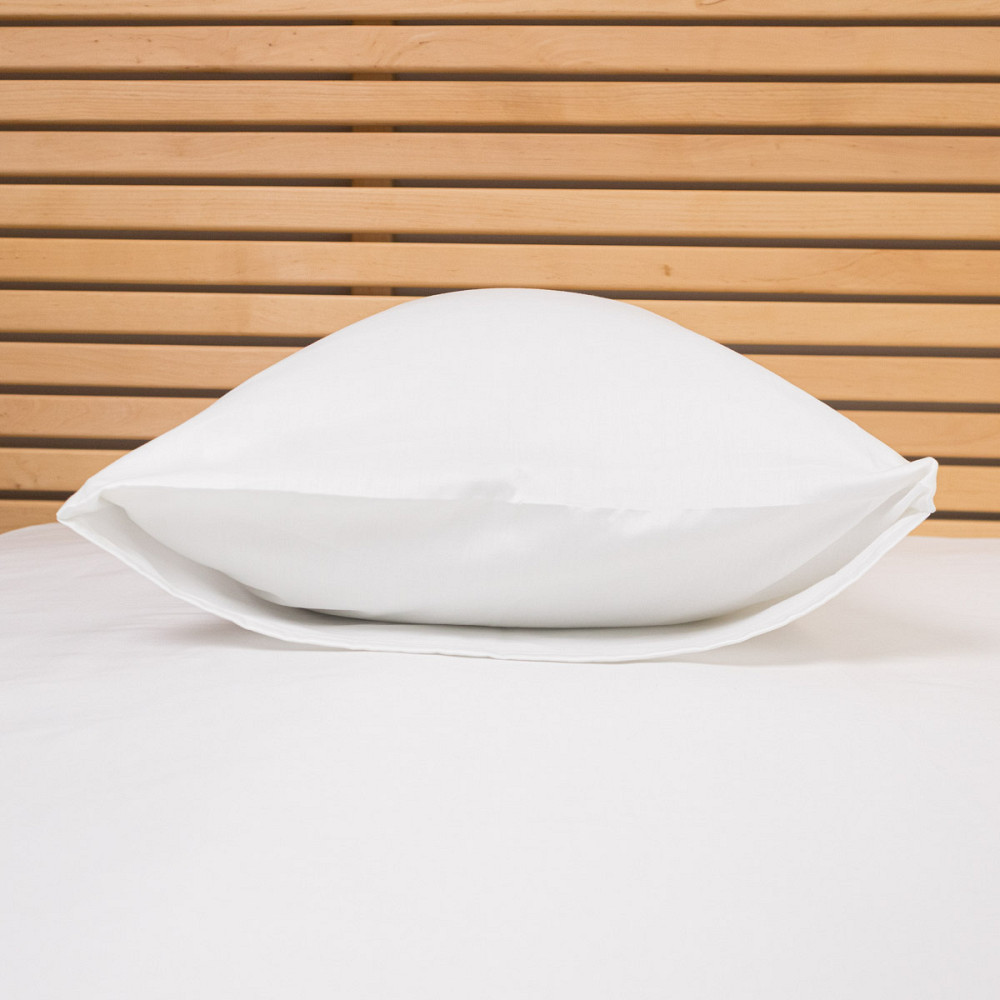 Комплект постельного белья двуспальный Сатин Гладкий 135 г/м2 YouStar (Белый) 2 х 70х70 Сумы - изображение 14