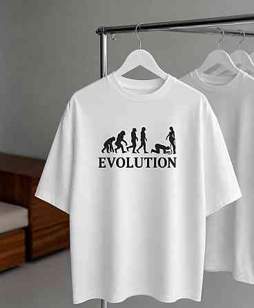 Футболка «Evolution» — футболка з гумористичним принтом XXL, Чорний Чернівці