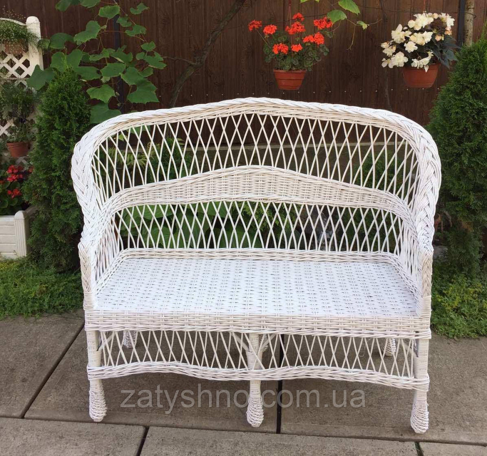 Диван плетений білий з лози Київ - фото 5