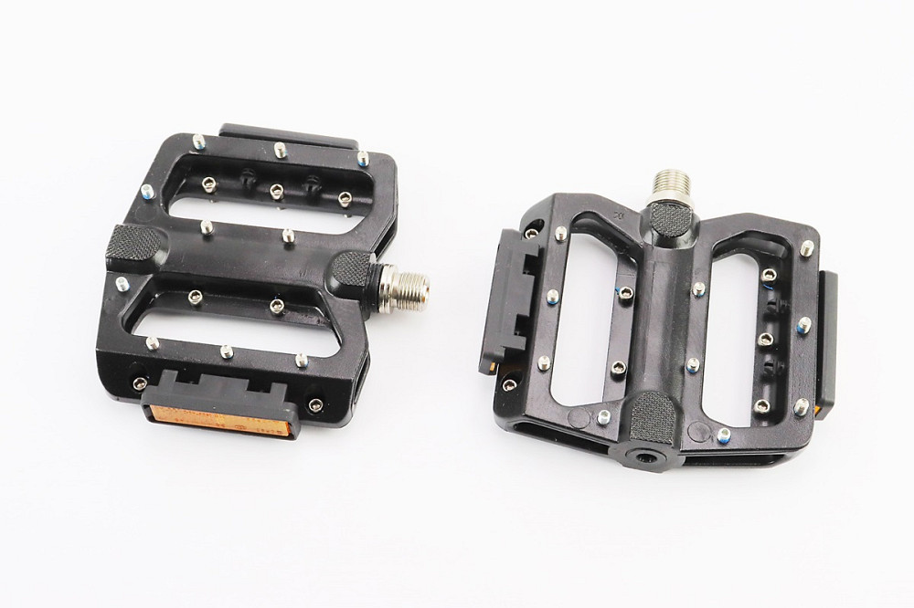 Педалі MTB широкі 9/16" (103x107x24mm) зі знімними шипами, пром-підшипник (6*13*5), алюмінієві, NWL-393B-RP Київ - фото 1
