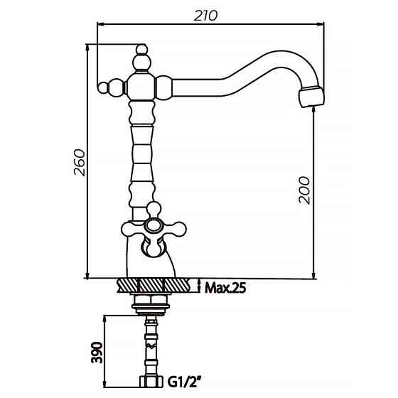 Змішувач для кухні Haiba Dominox 777   ( HB0095 ) 22021 Харьков