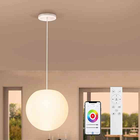 LED Світлодіодна Люстра підвісний світильник FUYO регульована яскравість RGB зміна кольорів керуванн Київ