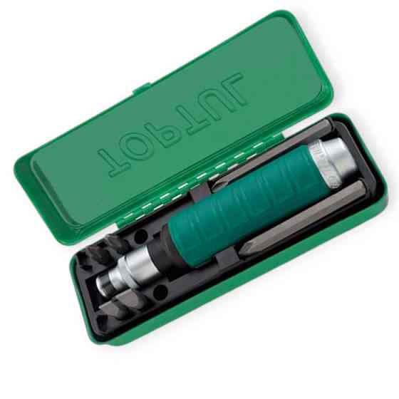 Отвертка с битами ударно-поворотная 1/2 + 6 бит (металл.футляр) Мукачево