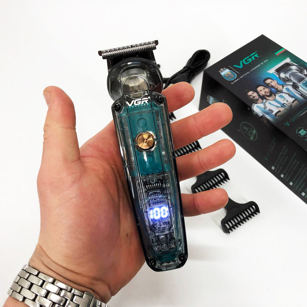 Машинка для стрижки волосся і потилиці, Професійна акумуляторна машинка для стрижки JX-45 Львів - фото 17