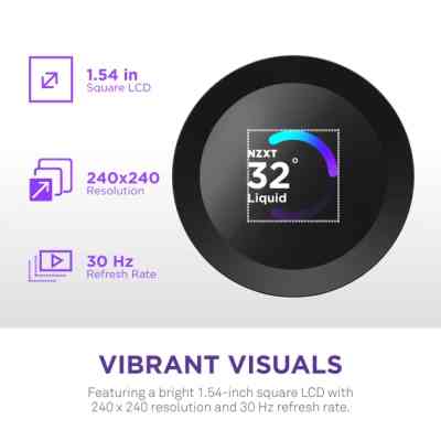 Система жидкостного охлаждения NZXT Kraken Plus RGB V2-360 mm AIO liquid cooler Bl (RL-KR360-B2) Винница