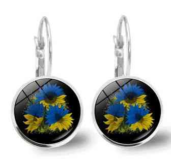 Серьги эксклюзивные украинские Подсолнухи Киев