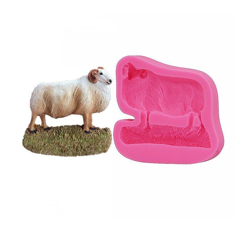 Молд силиконовый Баран 73 на 72 мм розовый Киев - изображение 1