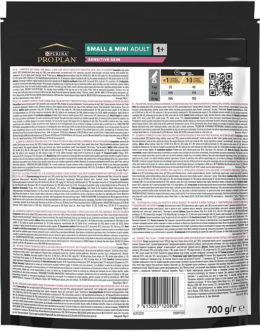 Сухой корм Pro Plan Small & Mini для собак малых пород с чувствительной кожей с лососем, 700 г Винница - изображение 2