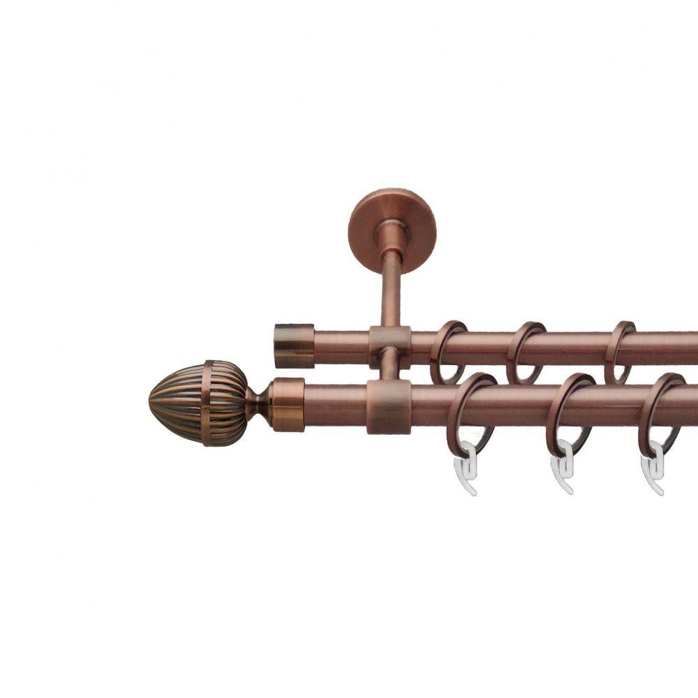 Карниз Orvit Одеон металевий дворядний закритий гладка труба кільце фасонне металеве  Мідь 19\16 мм 240 см Львов - изображение 1