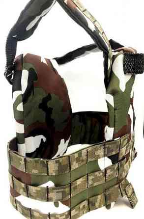 Плитоноска тактическая жилет со стропами Molle под плиты 25х30см (Камуфляж) Винница