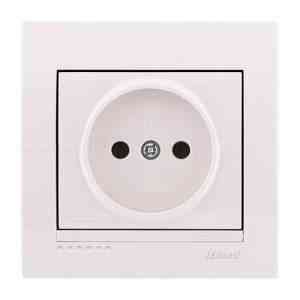 DERIY білий Розетка внутрішня без заземлення Лезард Житомир