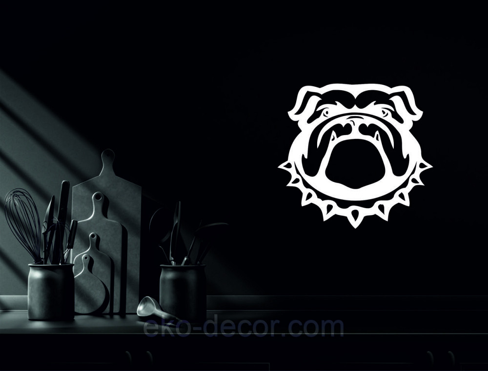 Декоративне настінне Панно «Бульдог», Декор на стіну 90*90 см, Білий Київ - фото 7