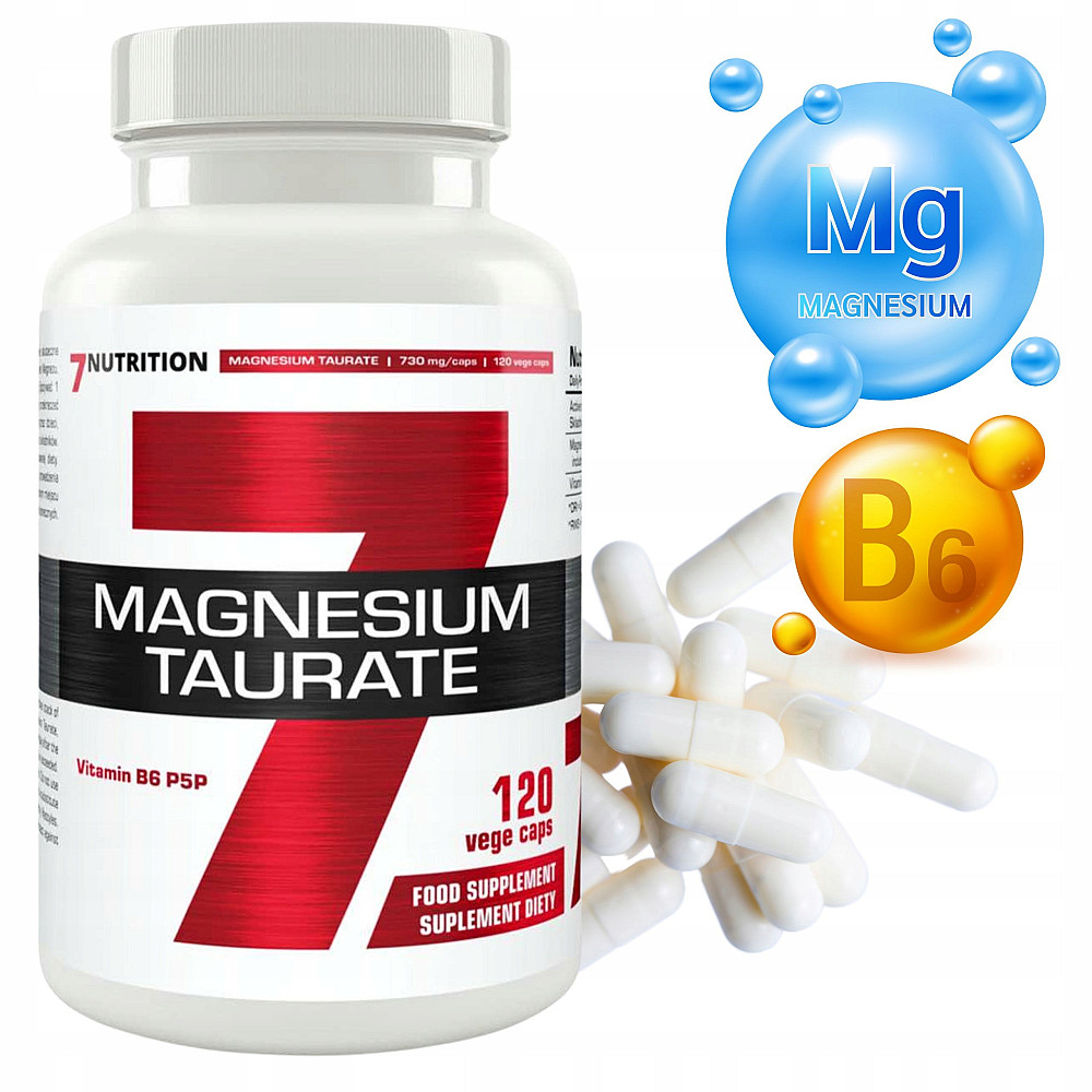 Таурат магнію + Вітамін B6 7 Nutrition Magnesium Taurate 736 mg + B6 5 mg 120 caps Луцьк - фото 2