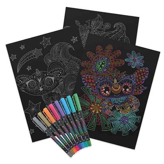 Набір для творчості – Розмальовка: Айседора, чорні аркуші Дніпро