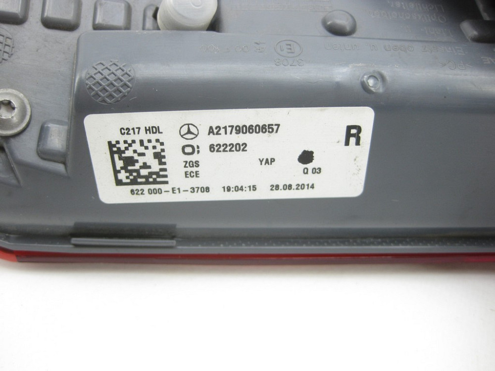 Mercedes-Benz  A2179060657 Ліхтар задній правий внутрішній S-Class C217 Одеса - фото 10