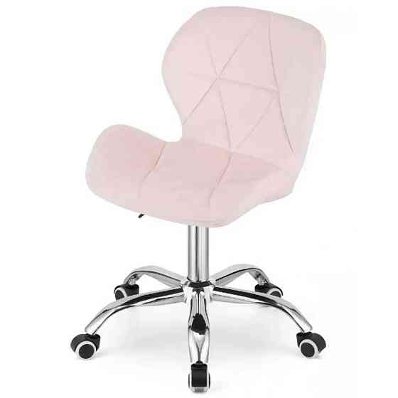 Крісло офісне комп'ютерне Bonro B-531 велюр на коліщатках робоче для комп'ютера офісу дому Рожевий Київ