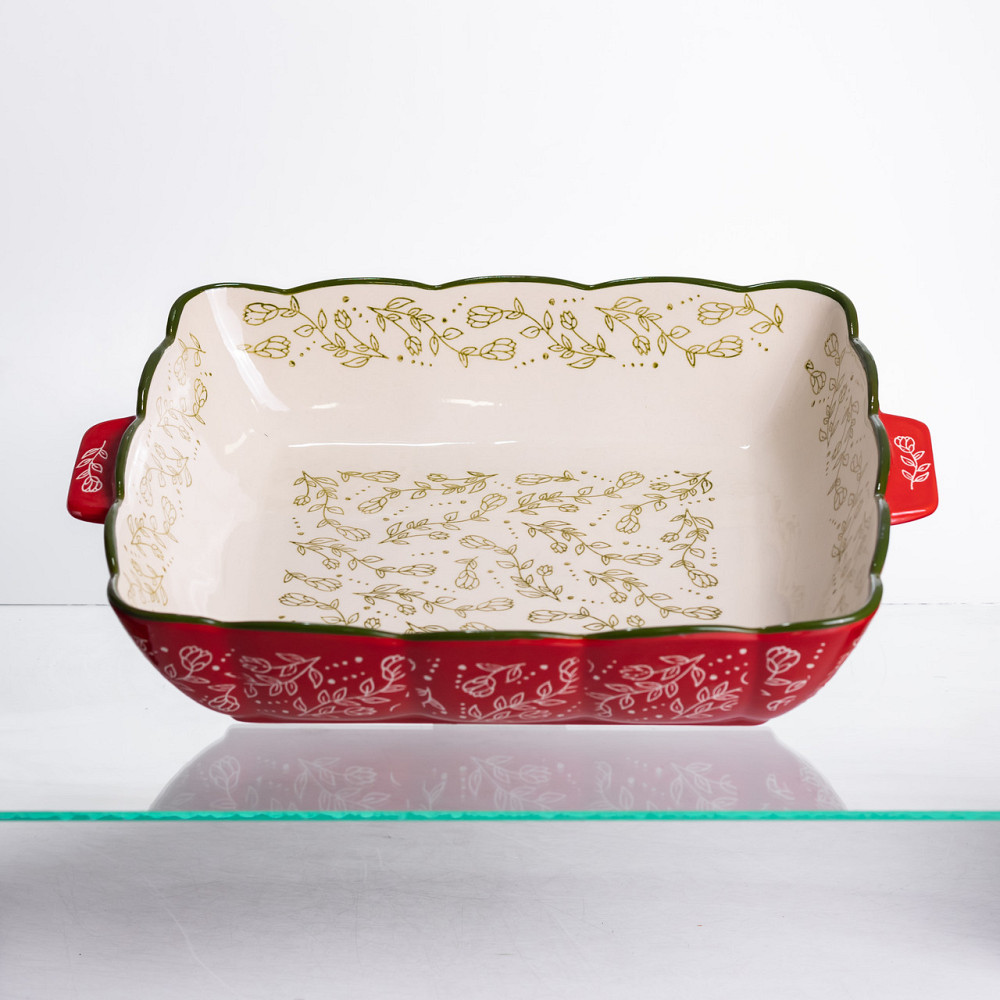 Yiwu Форма для запікання Vintage 34×30×7 (см) квадратна форма для випікання в духовці з ручками Коломия - фото 5