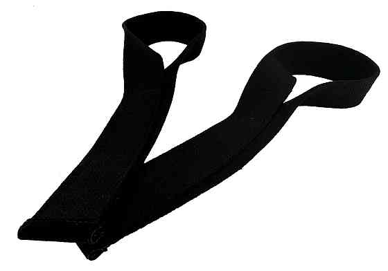 Лямки атлетичні EasyFit Delta Long для станової тяги чорні Коломия