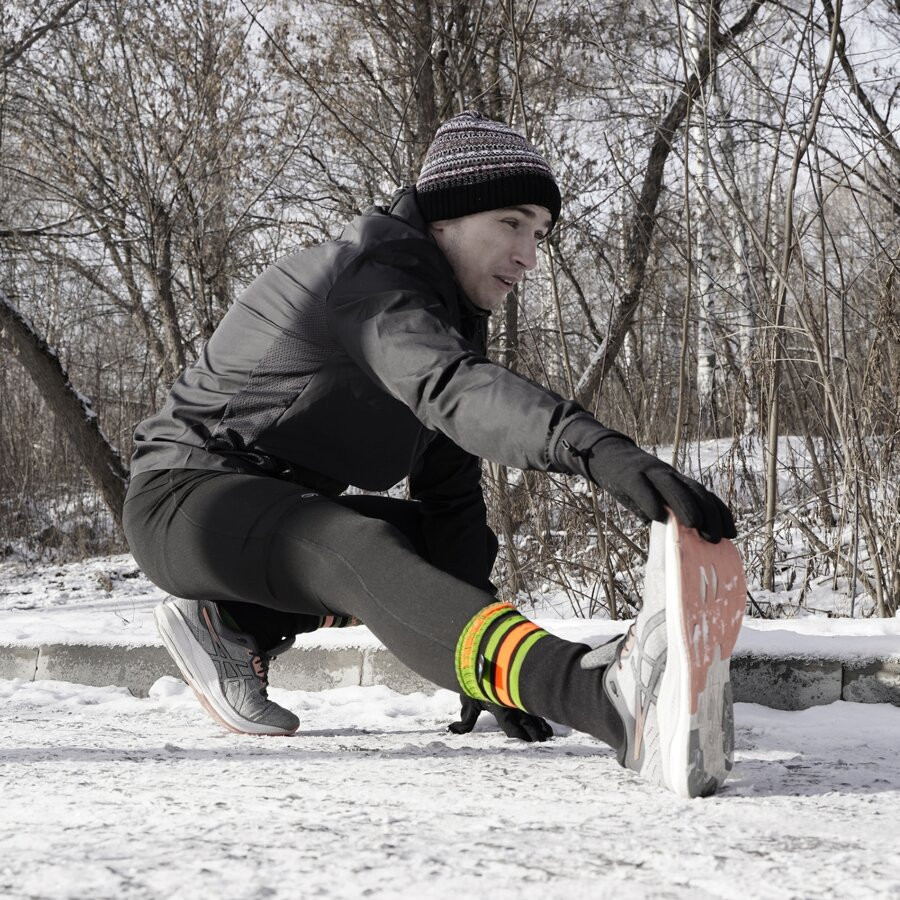 Носки водонепроницаемые Dexshell Ultra Dri Sports, р-р XL, с оранжевой полосой. Ровно - изображение 6