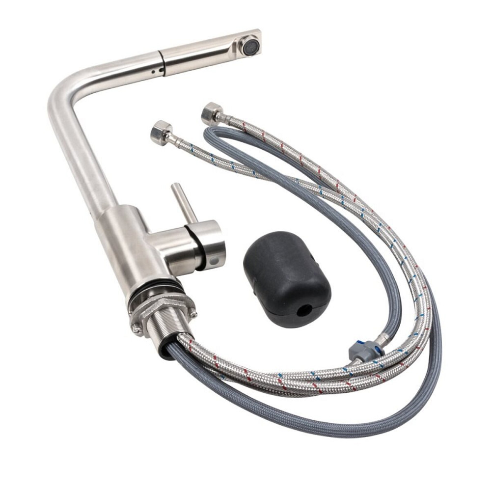 VALESO Кухонний змішувач з висувною лійкою VALESO Q411B нержавійка Киев - изображение 3