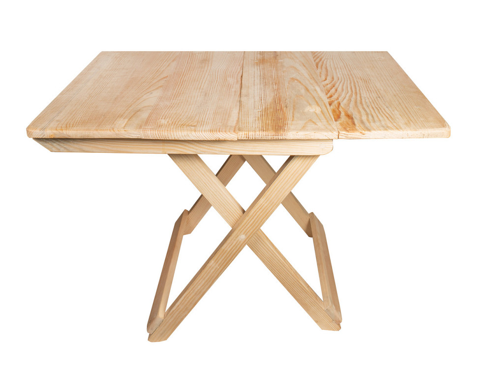 Дерев'яний компактний стіл і 2 табуретки з натурального дерева (ель), розкладний стіл і стільці для саду Кам'янець-Подільський - фото 8