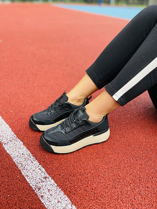 PTPT Кросівки жіночі PTPT F776 чорні (весна-осінь, еко-шкіра) (4751) Коломия - фото 5