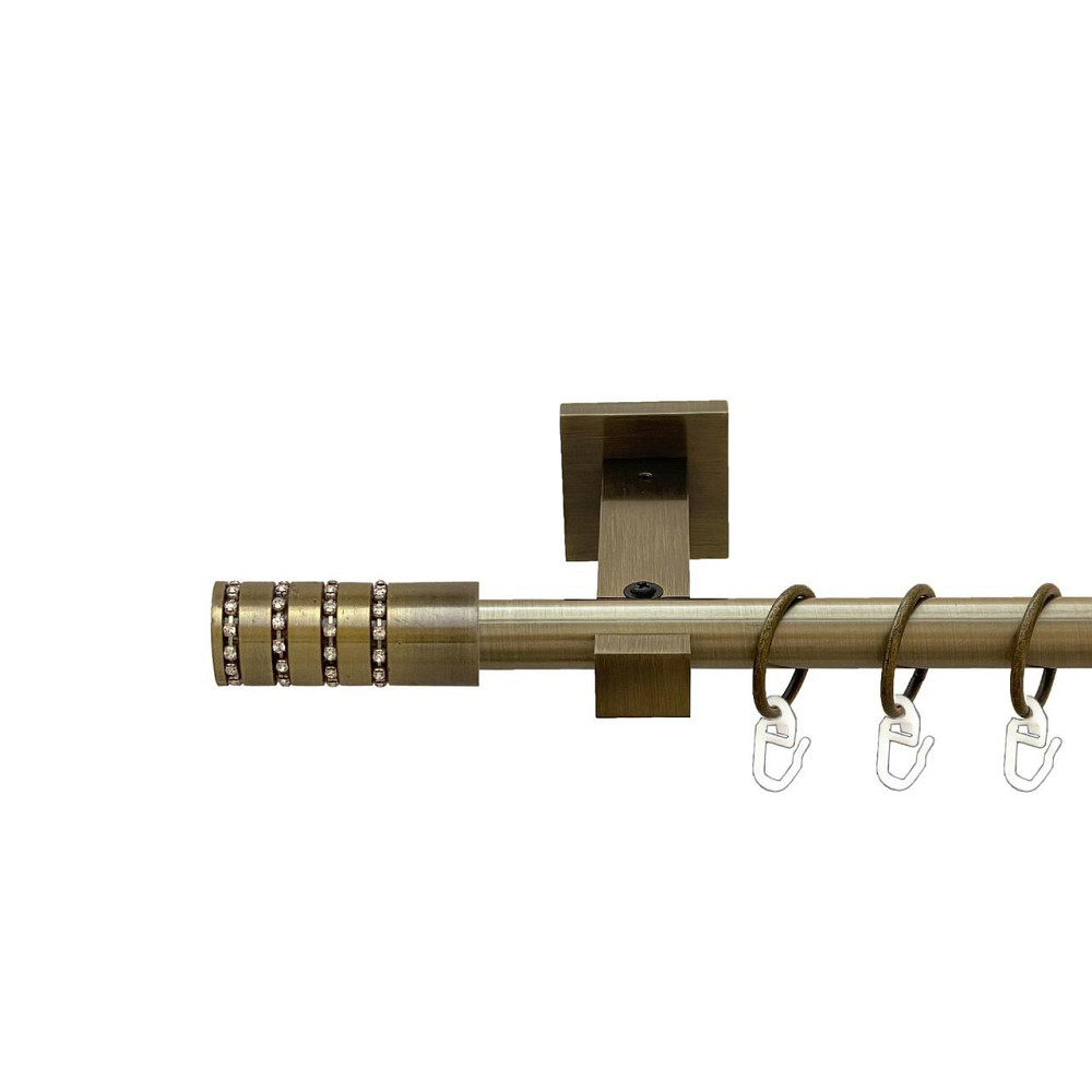 Карниз Orvit Барамелла металевий однорядний техно гладка труба кільце металеве Антик 19 мм 240 см (00-00026788) Львів - фото 1