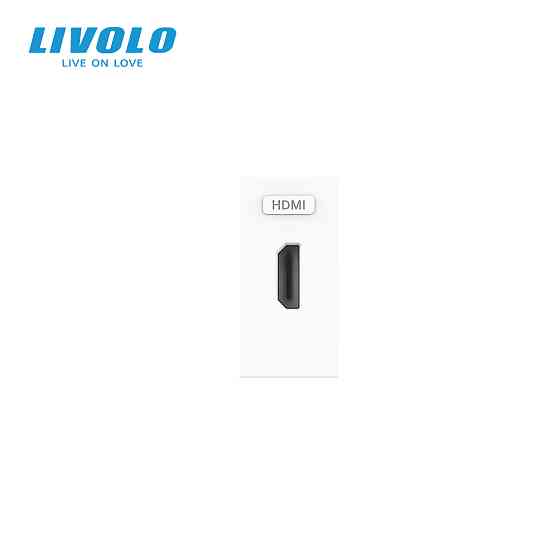 LIVOLO HDMI розетка LIVOLO 1.4, біла, модуль 0.5 поста, для телевізора / ПК (VL-FCHD-1WP) Коломия