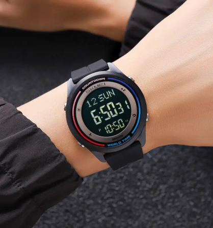 Годинник чоловічий наручний спортивний Skmei 2412 силіконовий з магнітною застібкою (Чорний) Вінниця